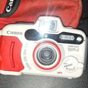 Canon Red and White Underwater Photography Camera